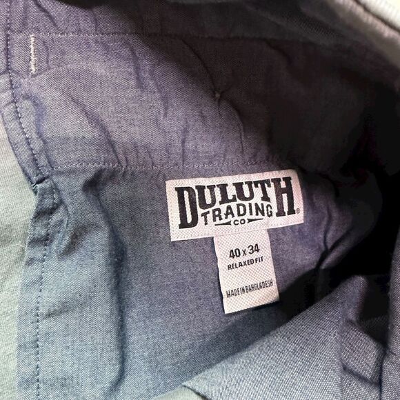 Duluth Trading Chino Pants Mens Gray Flat Front Straight Leg Work Sz 40x34 - Picture 8 of 8